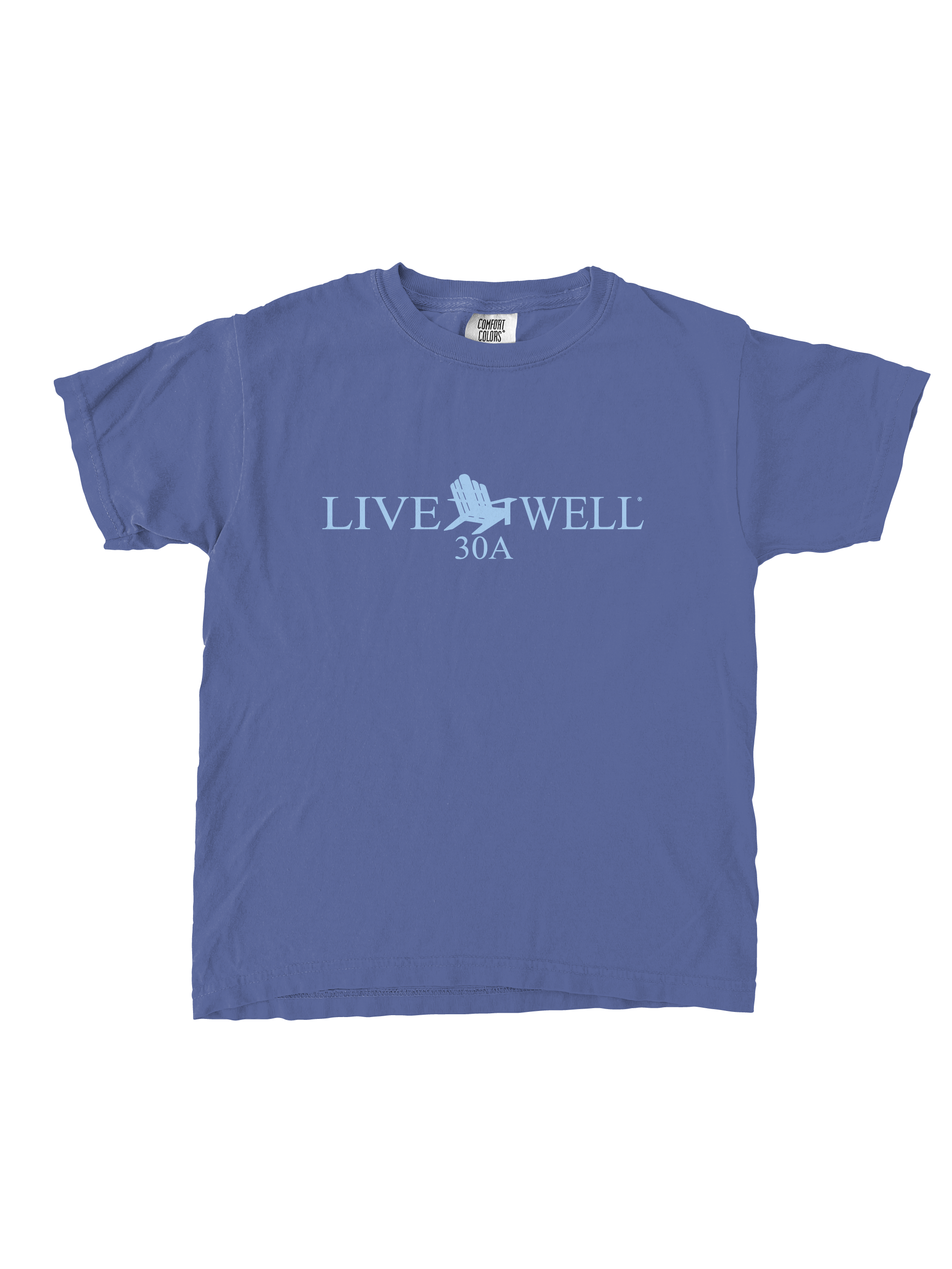 Live Well 30A Classic Logo Comfort Colors Youth T-Shirt