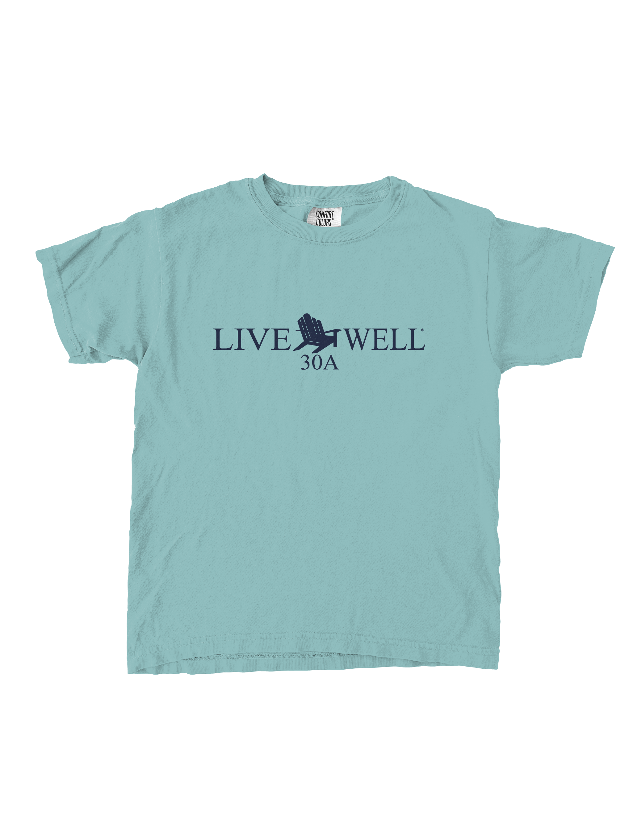 Live Well 30A Classic Logo Comfort Colors Youth T-Shirt
