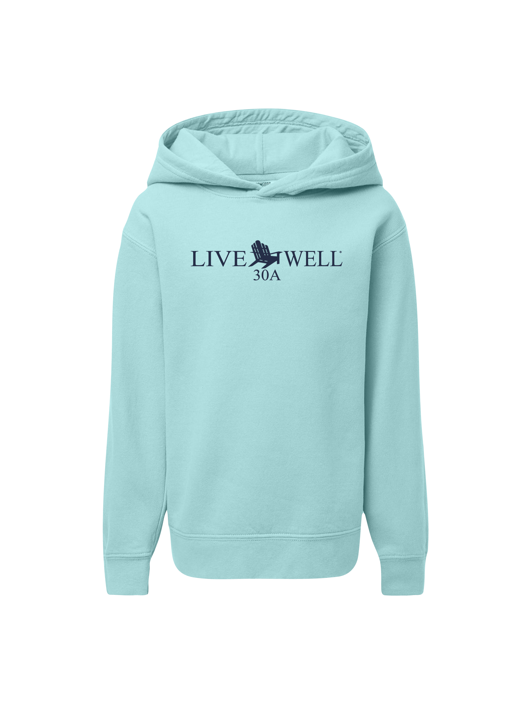 Live Well 30A Classic Logo Youth Comfort Colors Hoodie