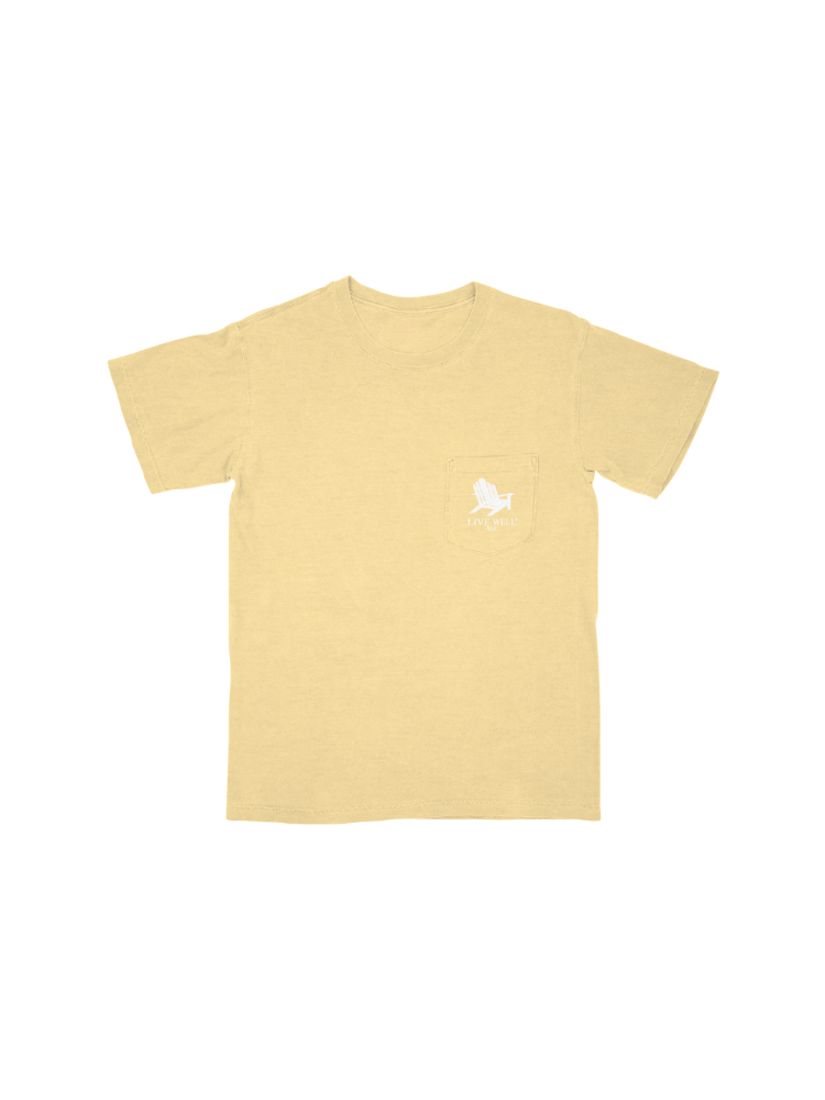 Live Well 30A American Flag Pocket T-Shirt