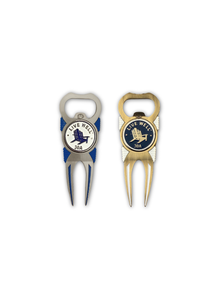 Live Well 30A Circle Logo Golf Divot Tool