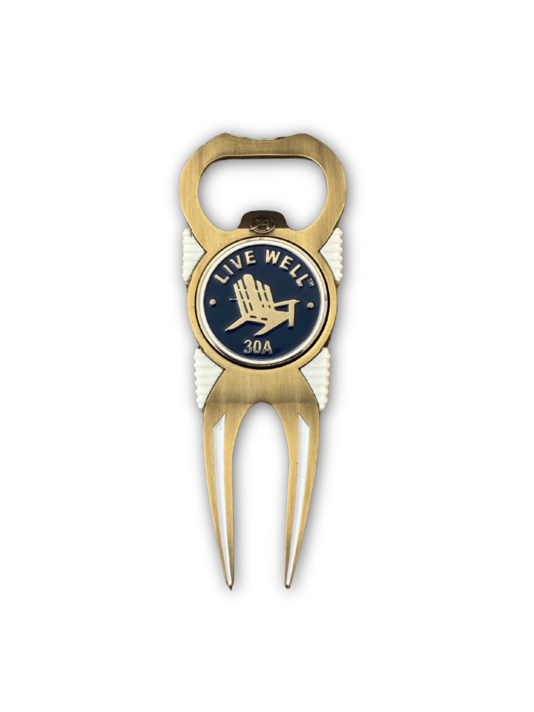 Live Well 30A Circle Logo Golf Divot Tool