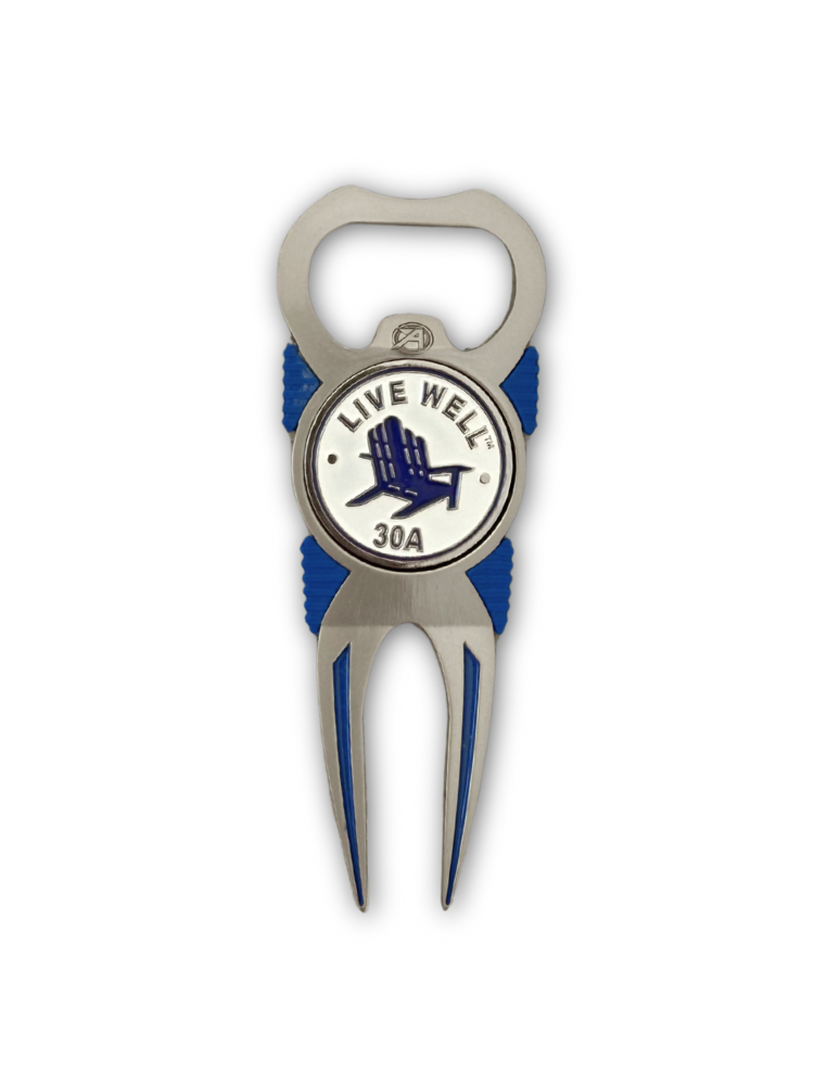 Live Well 30A Circle Logo Golf Divot Tool