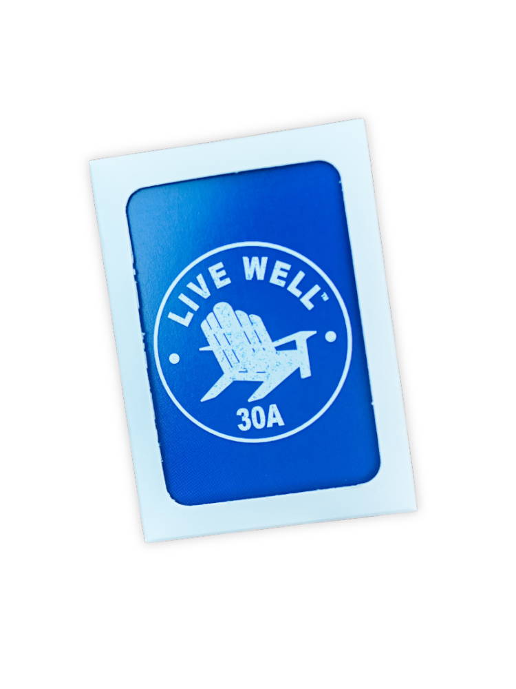 Live Well 30A Circle Logo Playing Cards