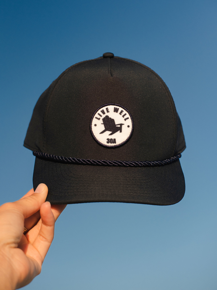 Live Well 30A Circle Logo Rope Hat