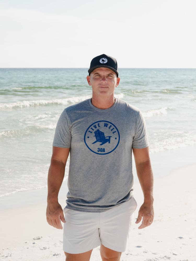Live Well 30A Circle Logo Tri-Blend T-Shirt