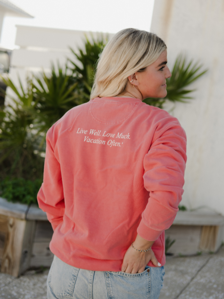 Live Well 30A Classic Logo Comfort Colors Sweatshirt