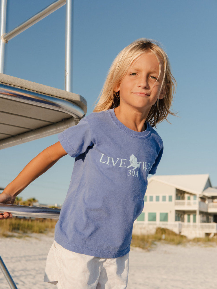 Live Well 30A Classic Logo Comfort Colors Youth T-Shirt