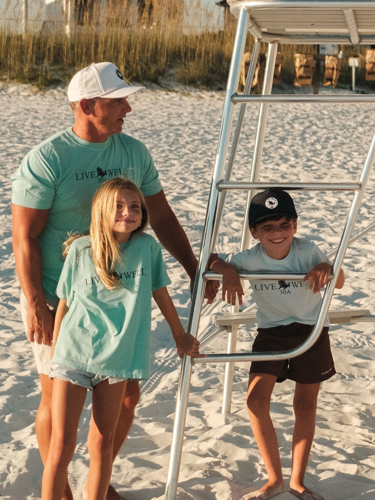 Live Well 30A Classic Logo Comfort Colors Youth T-Shirt