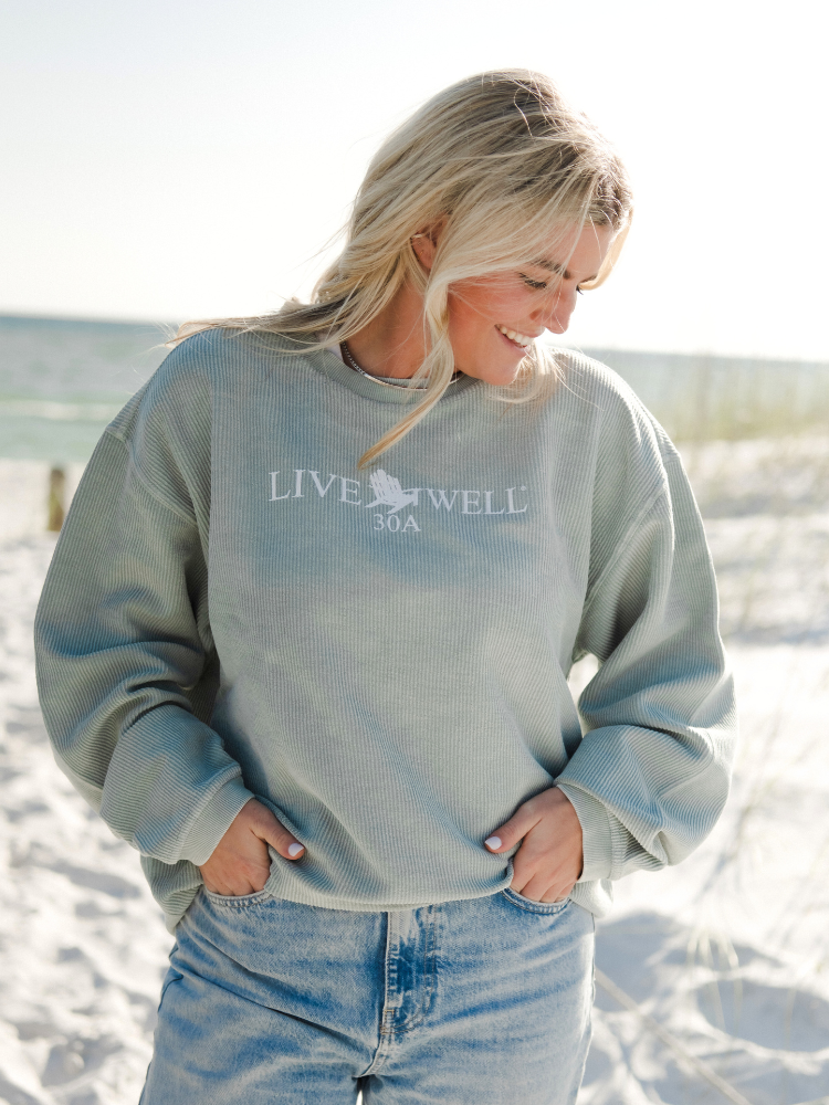 Live Well 30A Classic Logo Corded Crew Sweatshirt