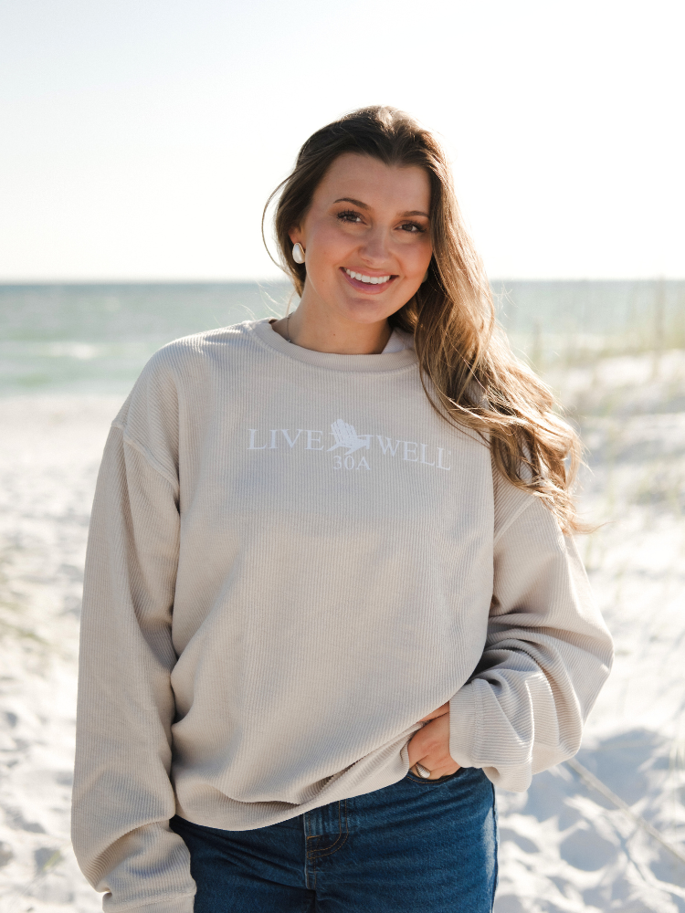 Live Well 30A Classic Logo Corded Crew Sweatshirt