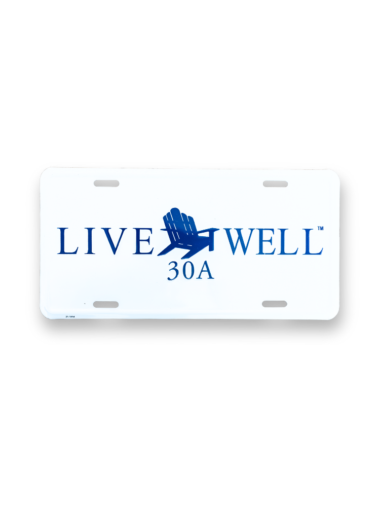 Live Well 30A Classic Logo License Plate