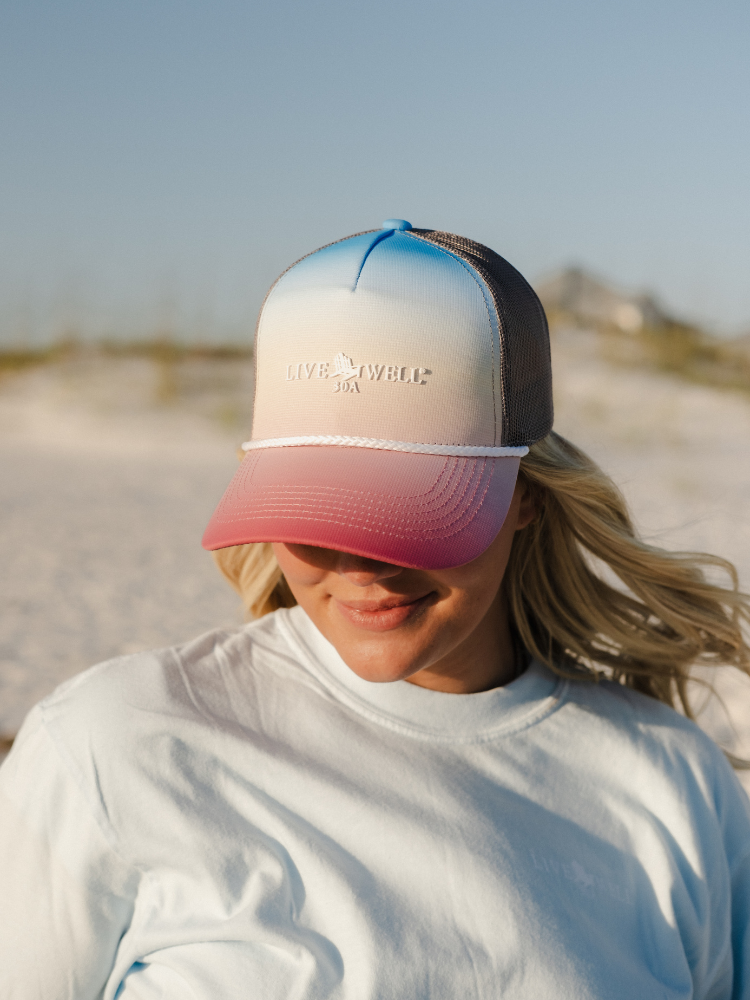 Live Well 30A Classic Logo Ombré Rope Hat