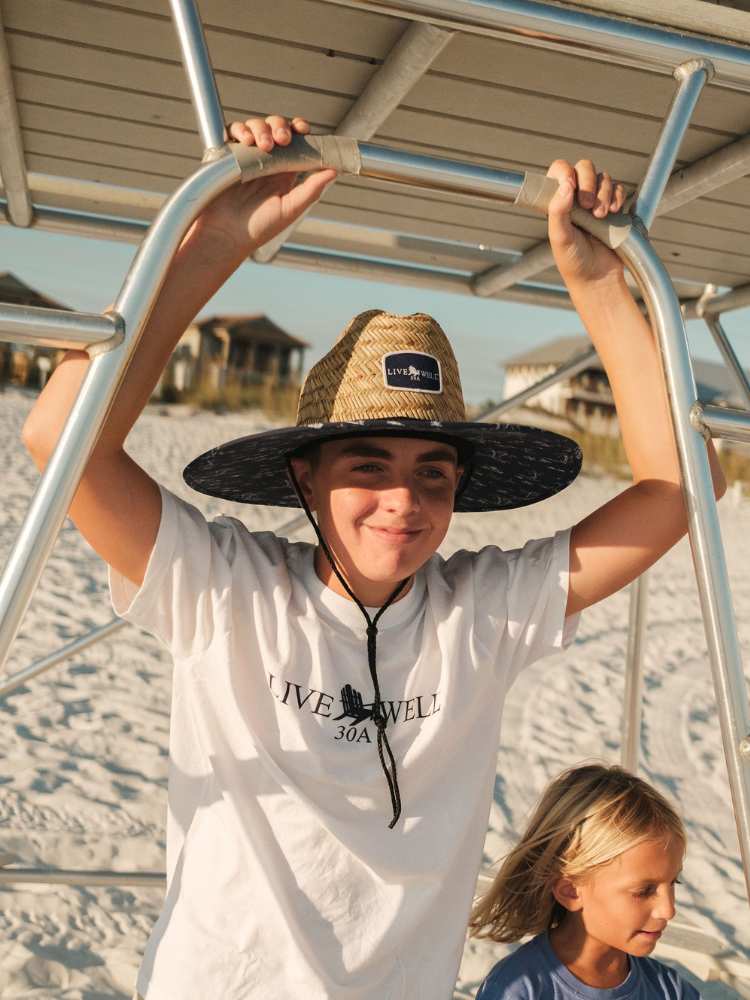 Live Well 30A Classic Logo Patch Straw Hat