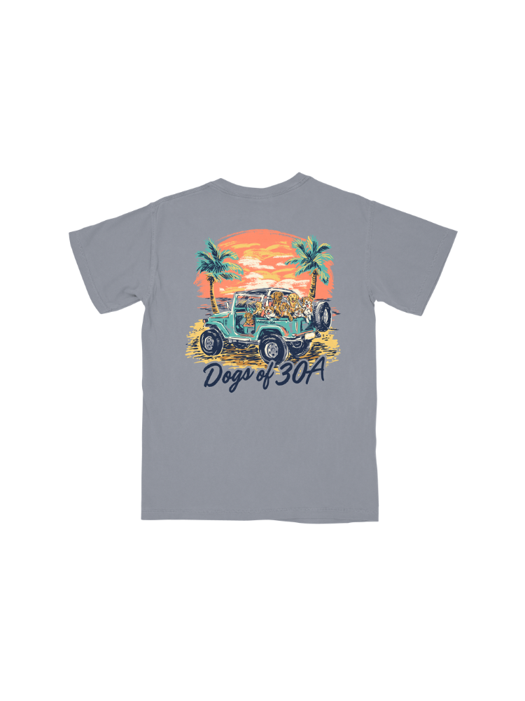 Live Well 30A Dogs of 30A Pocket T-Shirt