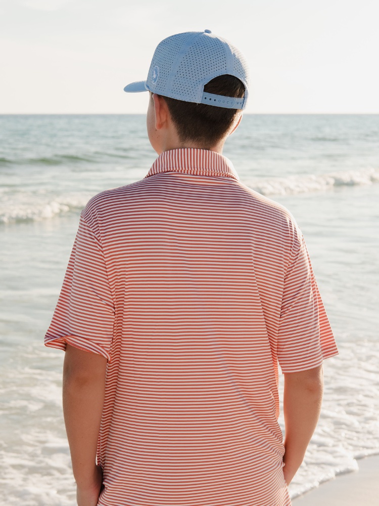 Live Well Chair Embroidered Striped Polo