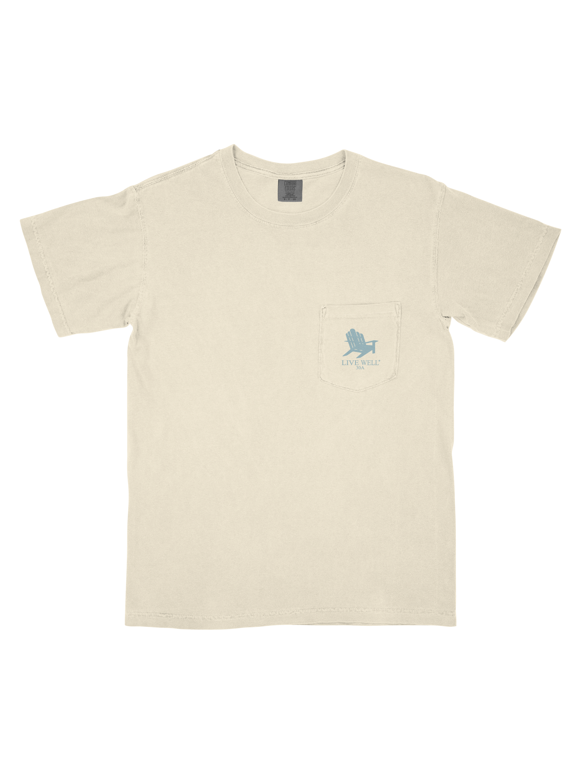 Live Well Watercolor Matchbook Pocket T-Shirt