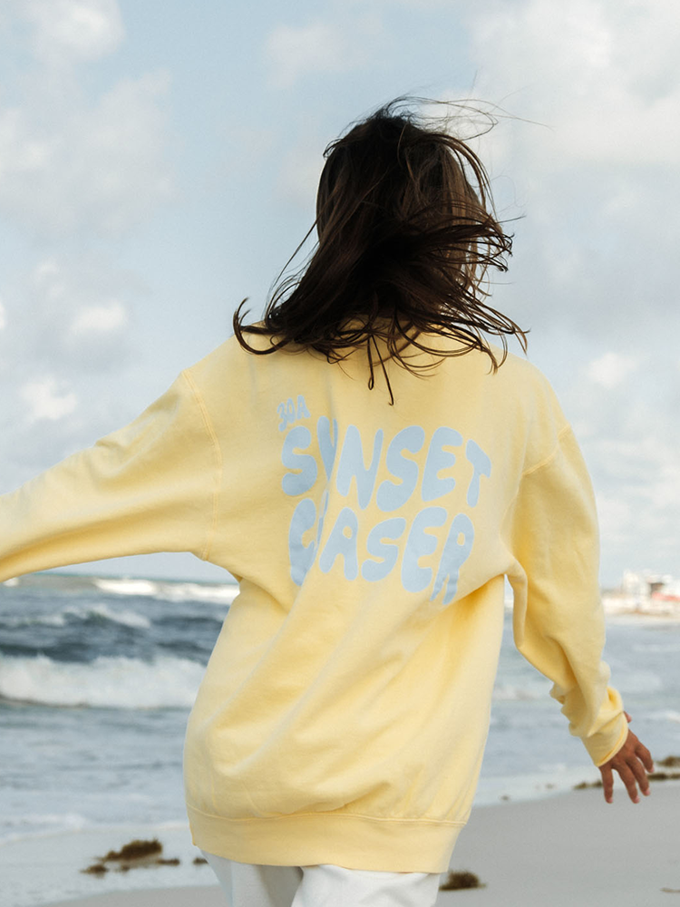 30A Sunset Chaser Comfort Colors Lightweight Sweatshirt